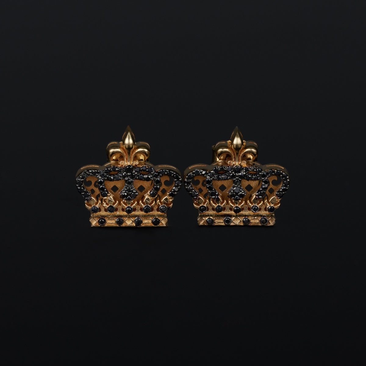 The Golden Black Diamond Earrings