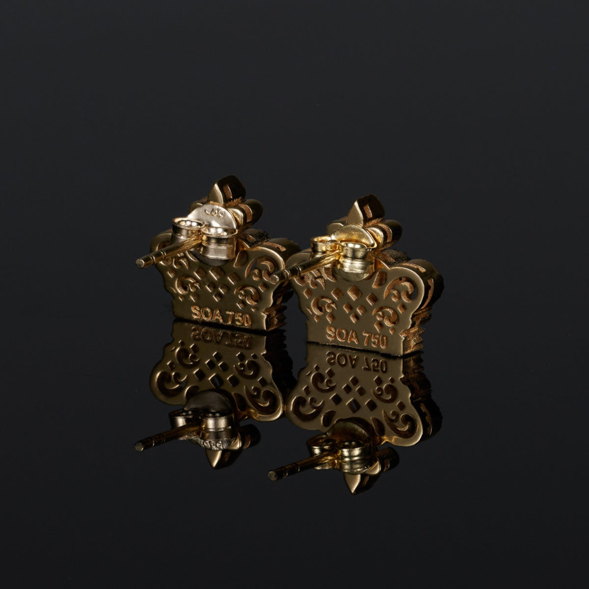 The Golden Black Diamond Earrings